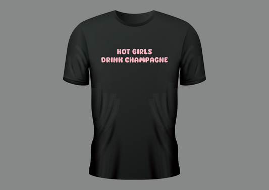 Hot girls drink champagne, women's shirt